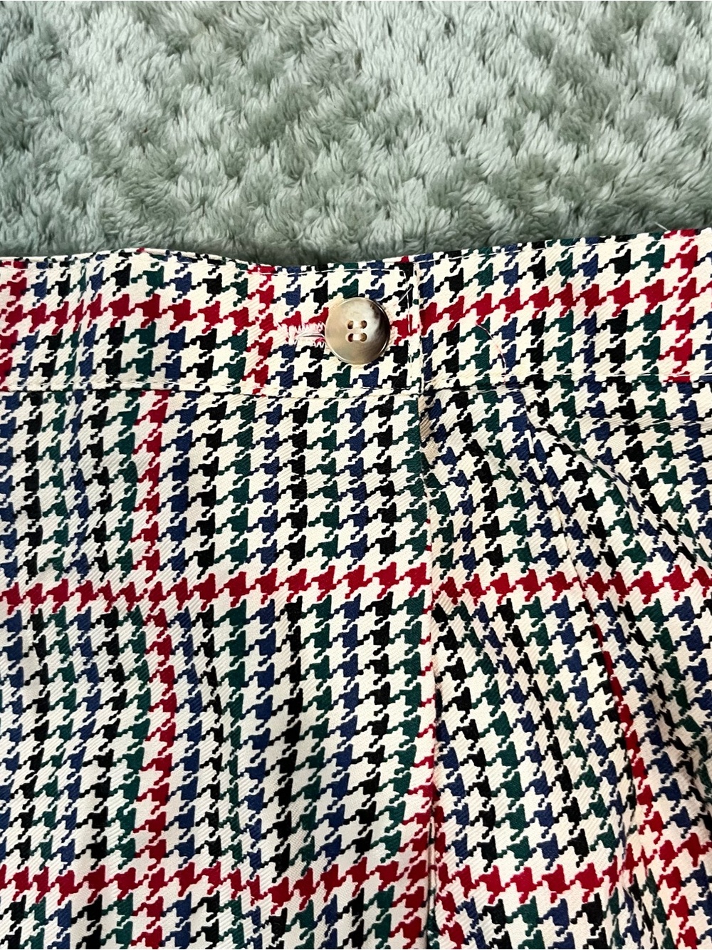 90s vintage Classic Houndstooth Holiday Print Pencil Skirt Sharon young size 6 - Picture 4 of 6